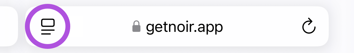 Address bar with Page Settings button circled